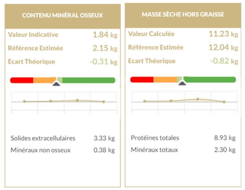 Contenu mineral osseux - masse seche hors graisse