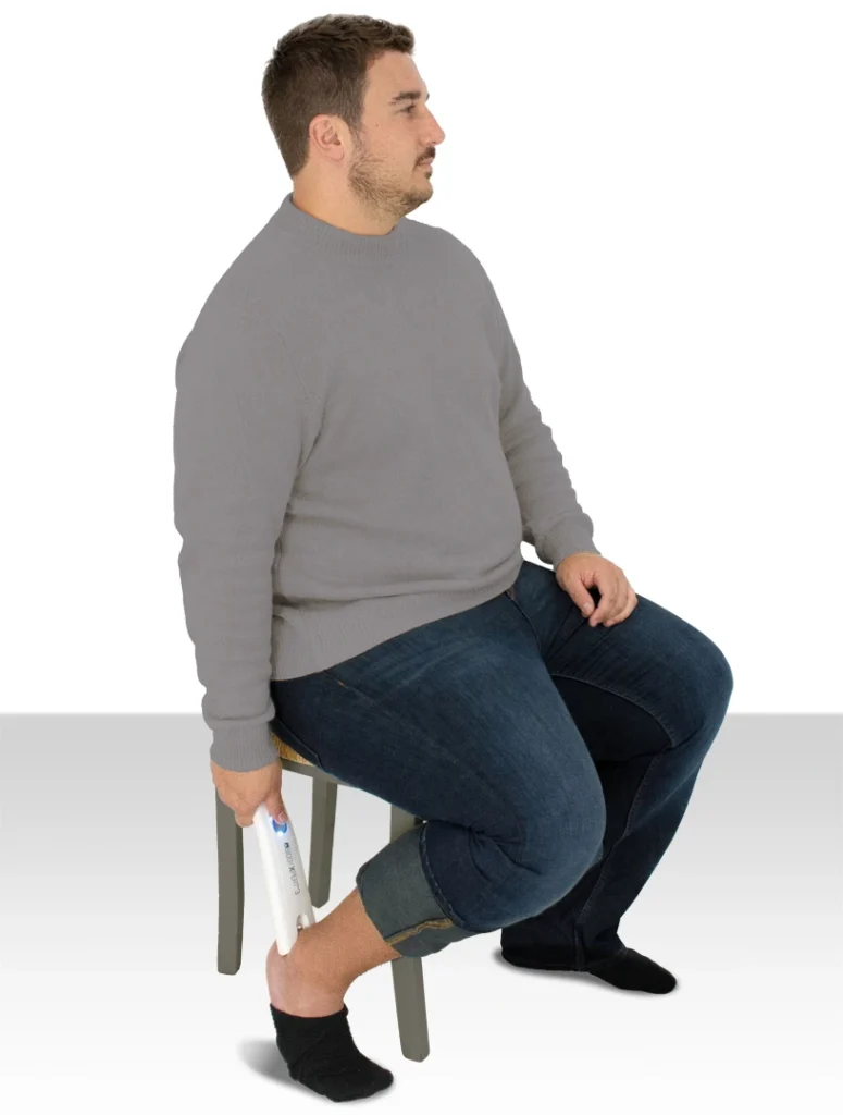 Medición de bioimpedancia sin cables en persona con obesidad usando Biody XpertZM3 - Tecnología médica precisa